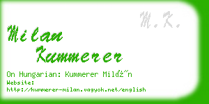 milan kummerer business card